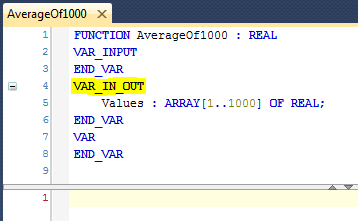 03 Declare Array as VAR_IN_OUT