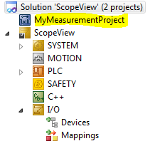 04 Measurement Project added in Solution Explorer