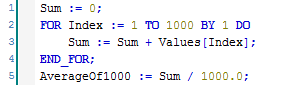 05 AverageOf1000 Function Body