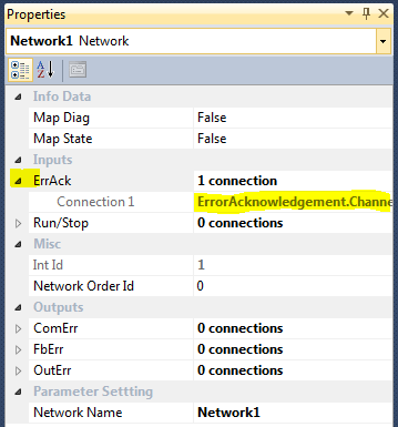 16 TwinSAFE Application Properties with ErrAck linked