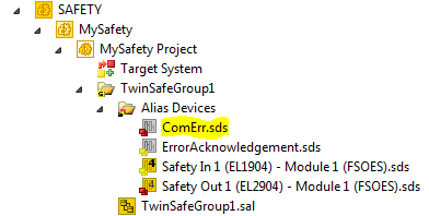 18 ComErr alias device added