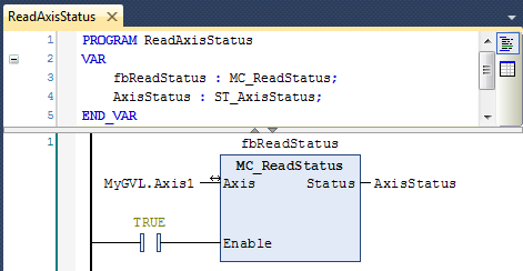 21 Read Axis Status from PLC