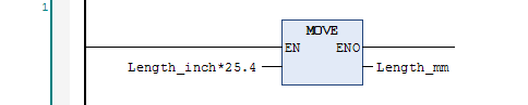 33 MOVE Example Convert inch to mm