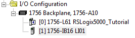 RSLogix 5000 - Added 1756-IB16 to Backplane