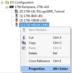 RSLogix 5000 - Create Axis - M02AE Properties