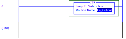 RSLogix 5000 Tutorial - Faults Program - JSR