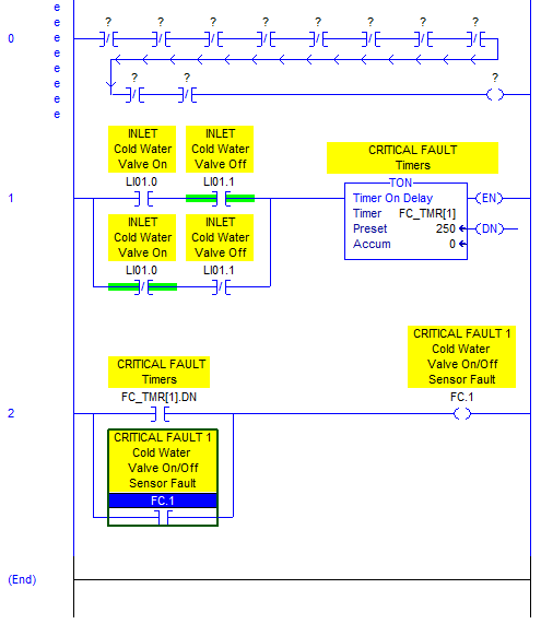 RSLogix 5000 Tutorial - Seal In Fault - Drop Coil