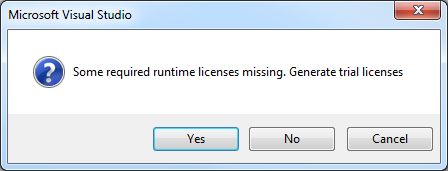 TwinCAT 3: Generate Trial licenses dialog