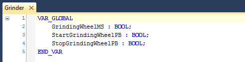 TwinCAT 3 Tutorial: Grinder GVL with variables