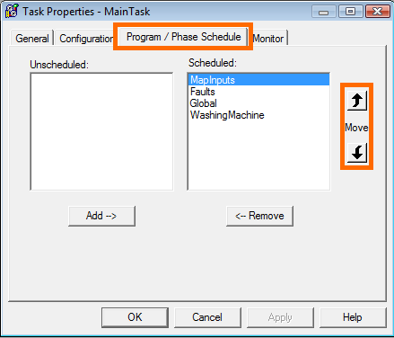 RSLogix 5000 - Schedule Programs within a Task