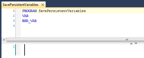 SavePersistentVariables program - empty