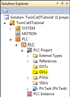 Solution Explorer with GVLs highlighted