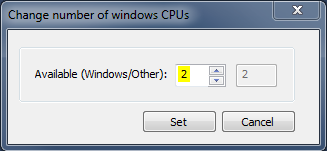 TwinCAT 3: Change number of windows CPUs - set to 2
