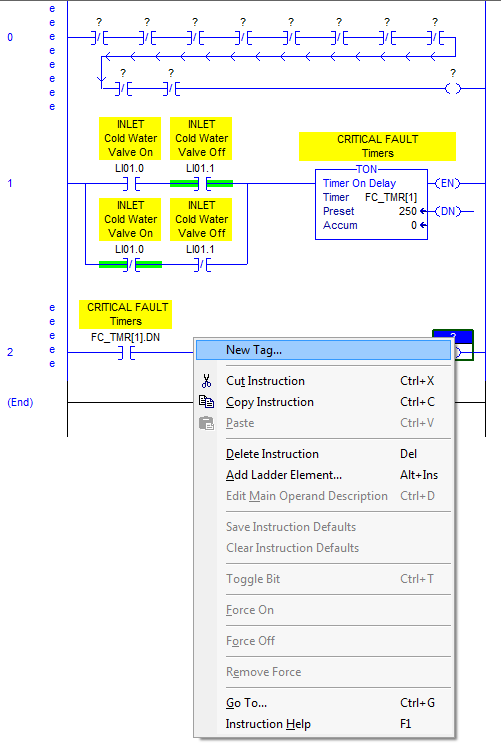 RSLogix 5000 Tutorial - New Fault Tag