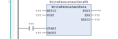 WritePersistentData function block instance